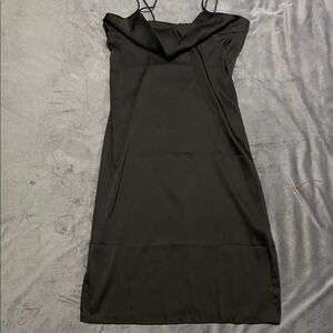 Elegant Black Spaghetti Strap Dress